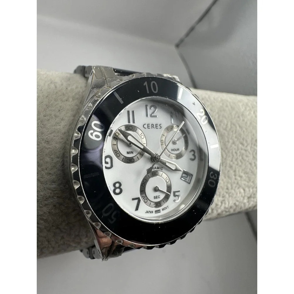 Ceres‎ M-420 Ceramic Watch New Battery 34MM 7.25